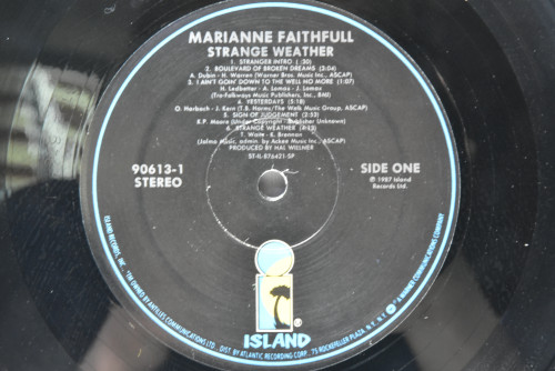 Marianne Faithfull [마리안느 페이스풀] - Strange Weather ㅡ 중고 수입 오리지널 아날로그 LP