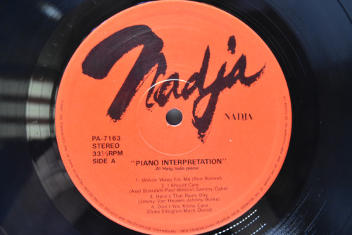 Al Haig [알 헤이그] ‎- Piano Interpretation-Al Haig Solo - 중고 수입 오리지널 아날로그 LP
