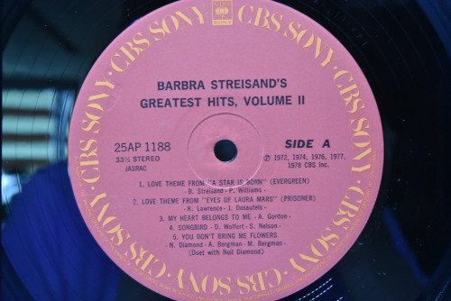 Barbra Streisand [바브라 스트라이샌드] - Barbra Streisand&#039;s Greatest Hits (Volume 2) ㅡ 중고 수입 오리지널 아날로그 LP