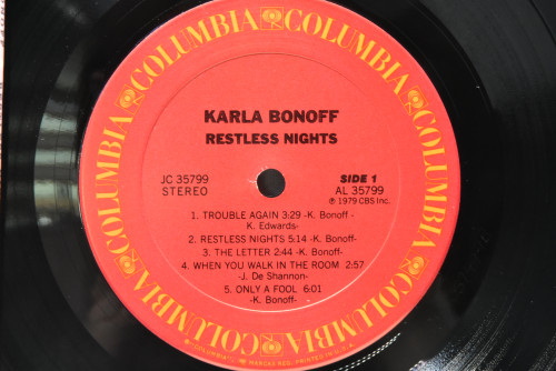 Karla Bonoff [칼라 보노프] - Restless Nights ㅡ 중고 수입 오리지널 아날로그 LP