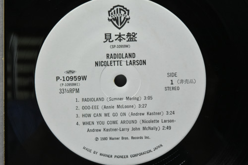 Nicolette Larson [니콜렛 라슨]  - Radioland (PROMO) ㅡ 중고 수입 오리지널 아날로그 LP