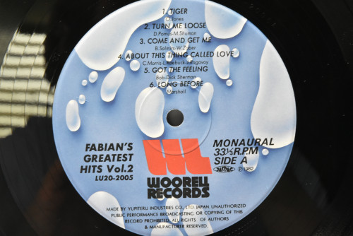 Fabian [파비앙] ‎- Fabian&#039;s Greatest Hits Vol.2 - 중고 수입 오리지널 아날로그 LP