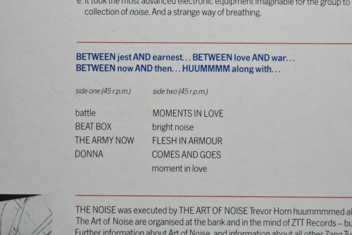 The Art Of Noise [아트 오브 노이즈] ‎- Into Battle With The Art Of Noise - 중고 수입 오리지널 아날로그 LP
