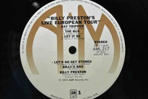 Billy Preston [빌리 프레스턴] - Live European Tour ㅡ 중고 수입 오리지널 아날로그 LP