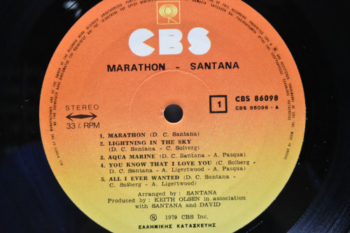 Santana [카를로스 산타나] - Marathon ㅡ 중고 수입 오리지널 아날로그 LP