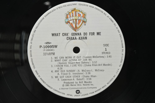 Chaka Khan [샤카 칸] - What Cha&#039; Gonna Do For Me ㅡ 중고 수입 오리지널 아날로그 LP
