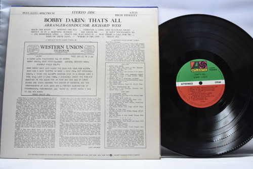 Bobby Darin [바비 다린] - That&#039;s All ㅡ 중고 수입 오리지널 아날로그 LP