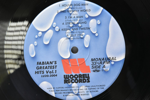 Fabian [파비앙] ‎- Fabian&#039;s Greatest Hits Vol.1 - 중고 수입 오리지널 아날로그 LP