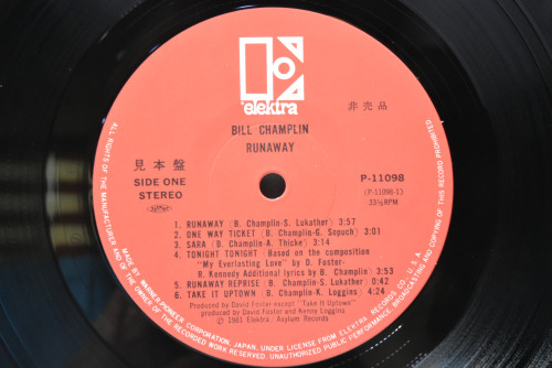 Bill Champlin [빌 챔플린] - Runaway ㅡ 중고 수입 오리지널 아날로그 LP