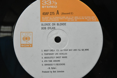 Bob Dylan [밥 딜런] - Blonde On Blonde ㅡ 중고 수입 오리지널 아날로그 LP