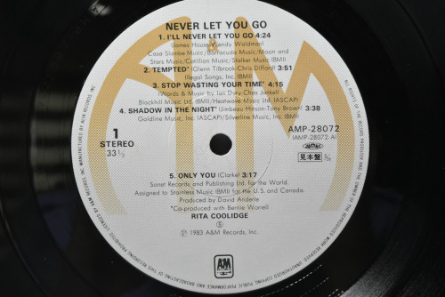 Rita Coolidge [리타 쿨리지] ‎- Never Let You Go - 중고 수입 오리지널 아날로그 LP