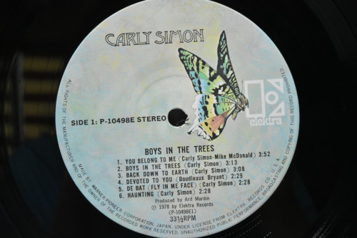 Carly Simon [칼리 사이먼] - Boys In The Trees ㅡ 중고 수입 오리지널 아날로그 LP