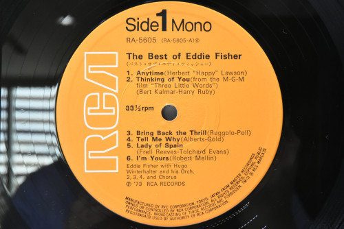 Eddie Fisher [에디 피셔] ‎- The Best Of Eddie Fisher - 중고 수입 오리지널 아날로그 LP