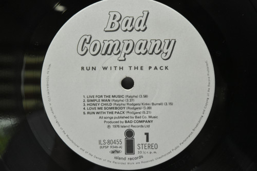 Bad Company [배드 컴퍼니] - Run With The Pack ㅡ 중고 수입 오리지널 아날로그 LP