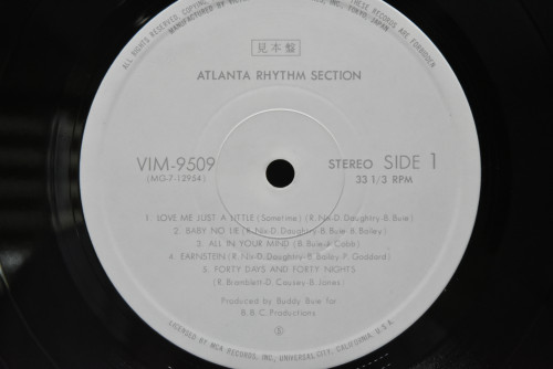 Atlantic Rhythm Section [아틀란틱 리듬 섹션] - Atlantic Rhythm Section (PROMO) ㅡ 중고 수입 오리지널 아날로그 LP