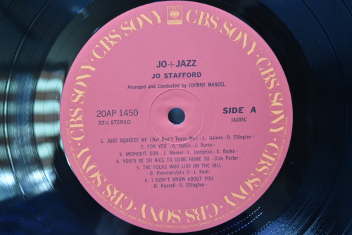 Jo Stafford [조 스태포드] ‎- Jo + Jazz - 중고 수입 오리지널 아날로그 LP