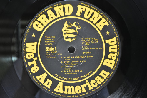Grand Funk [그랜드 펑크] - We&#039;re An American Band ㅡ 중고 수입 오리지널 아날로그 LP
