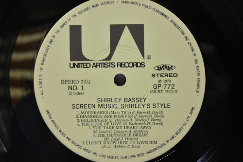 Shirley Bassey [셜리 배시] - Screen Music, Shirley&#039;s Style  - 중고 수입 오리지널 아날로그 LP