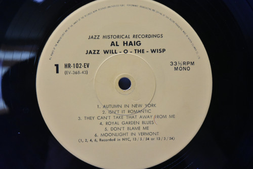 Al Haig [알 헤이그] ‎- Jazz Will-O&#039;-The-Wisp - 중고 수입 오리지널 아날로그 LP