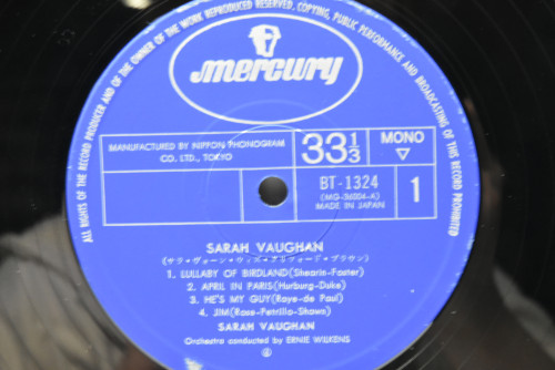 Sarah Vaughan [사라 본] ‎- Sarah Vaughan - 중고 수입 오리지널 아날로그 LP