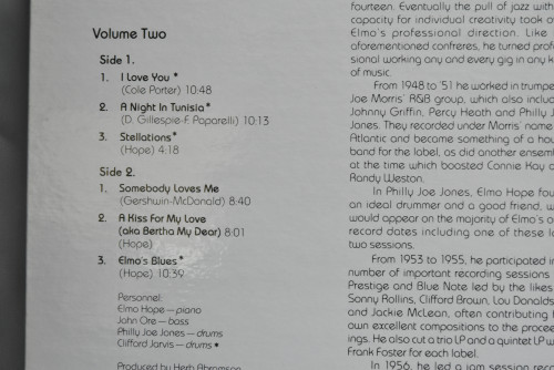 Elmo Hope Trio [엘모 홉] ‎- The Final Sessions Vol.2 - 중고 수입 오리지널 아날로그 LP
