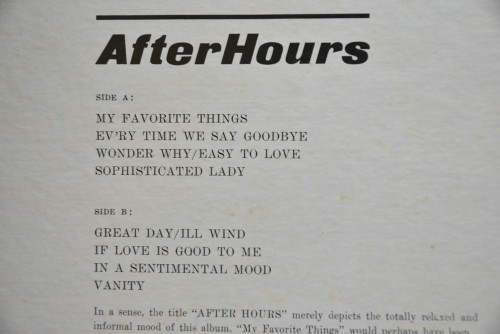Sarah Vaughan [사라 본] ‎- After Hours - 중고 수입 오리지널 아날로그 LP