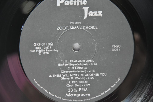 Zoot Sims [주트 심스] ‎- Choice - 중고 수입 오리지널 아날로그 LP