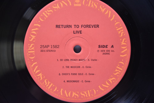 Return To Forever [리턴 투 포에버] ‎- Live - 중고 수입 오리지널 아날로그 LP