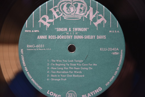 Annie Ross / Dorothy Dunn / Shelby Davis ‎- Singin&#039; &#039;N Swingin&#039; - 중고 수입 오리지널 아날로그 LP