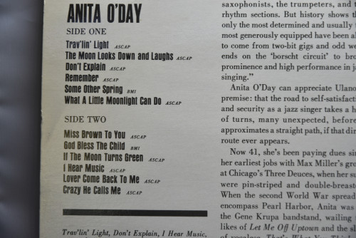 Anita O&#039;Day [아니타 오데이] - Trav&#039;lin&#039; Light  - 중고 수입 오리지널 아날로그 LP