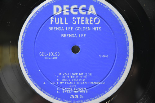 Brenda Lee [브랜다 리] - Brenda Lee Golden Hits ㅡ 중고 수입 오리지널 아날로그 LP