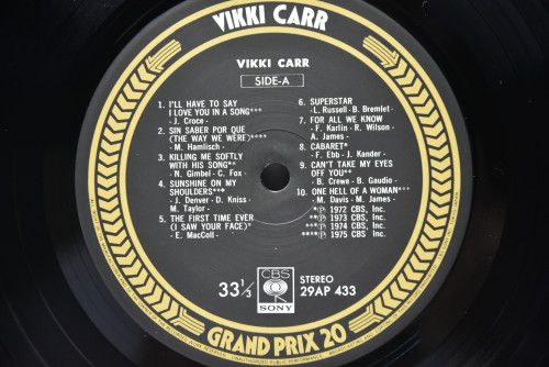 Vikki Carr [비키 카] - Grand Prix 20 ㅡ 중고 수입 오리지널 아날로그 LP