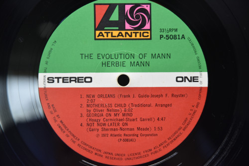 Herbie Mann [허비 맨]‎ - The Evolution Of Mann - 중고 수입 오리지널 아날로그 LP