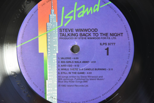 Steve Winwood [스티브 윈우드] - Talking Back To The Night ㅡ 중고 수입 오리지널 아날로그 LP