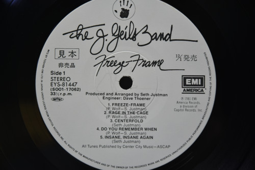 The J. Geils Band [제이 가일즈 밴드] - Freeze Frame ㅡ 중고 수입 오리지널 아날로그 LP