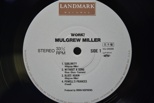 Mulgrew Miller [멀그루 밀러]‎ - Work! - 중고 수입 오리지널 아날로그 LP