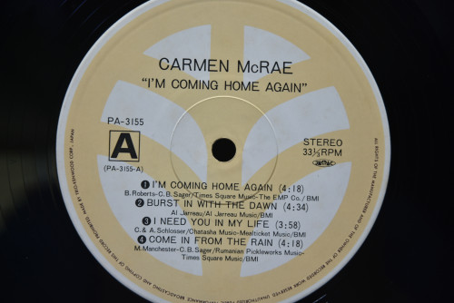 Carmen McRae [카르멘 맥레]‎ - I&#039;m Coming Home Again - 중고 수입 오리지널 아날로그 LP