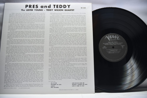 The Lester Young-Teddy Wilson Quartet [레스터 영, 테디 윌슨]‎ - Pres And Teddy - 중고 수입 오리지널 아날로그 LP