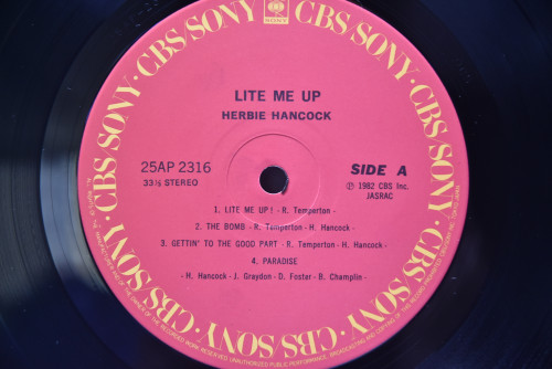 Herbie Hancock [허비 행콕]‎ - Lite Me Up - 중고 수입 오리지널 아날로그 LP