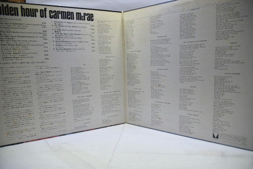 Carmen McRae [카르멘 맥레] ‎- Golden Hour Of Carmen McRae  - 중고 수입 오리지널 아날로그 LP