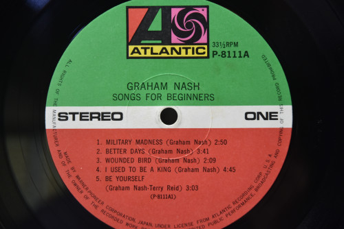 Graham Nash [그라함 내쉬] - Songs For Beginners ㅡ 중고 수입 오리지널 아날로그 LP