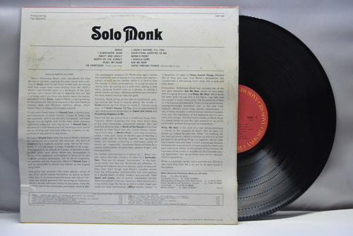 Thelonious Monk Trio [델로니어스 몽크]‎  – Solo Monk - 중고 수입 오리지널 아날로그 LP