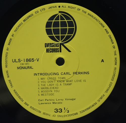 Carl Perkins [칼 퍼킨스] – Introducing Carl Perkins - 중고 수입 오리지널 아날로그 LP