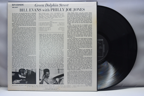 Bill Evans with Philly Joe Jones [빌 에반스 / 필리 조 존스] ‎- Green Dolphin Street - 중고 수입 오리지널 아날로그 LP