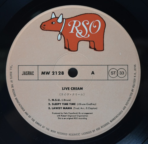 Cream [크림] - Live Cream ㅡ 중고 수입 오리지널 아날로그 LP