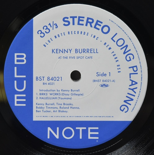 Kenny Burrell with Art Blakey [케니 버렐, 아트 블레이키] ‎- At The Five Spot Cafe - 중고 수입 오리지널 아날로그 LP