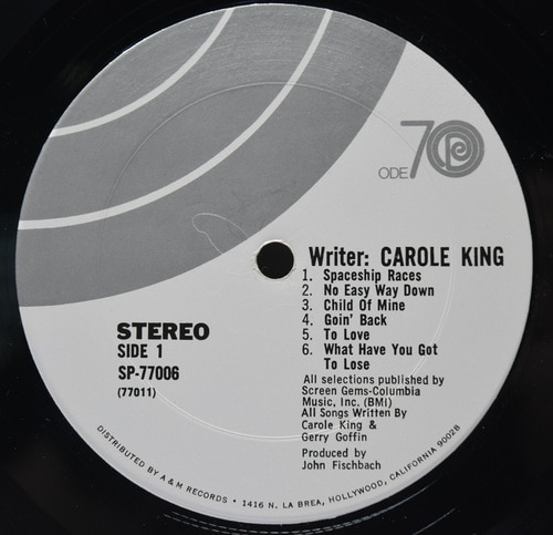 Carole King [캐롤 킹] - Writer: Carole King ㅡ 중고 수입 오리지널 아날로그 LP