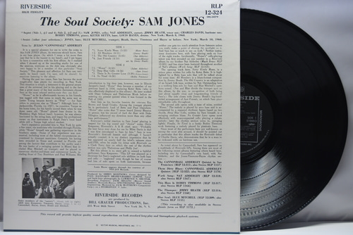 Sam Jones [샘 존스] - The Soul Society - 중고 수입 오리지널 아날로그 LP