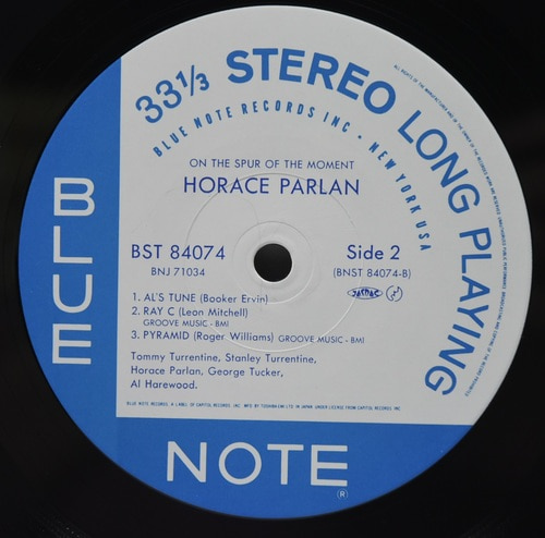 Horace Parlan Quintet [호레이스 팔란] ‎- On The Spur Of The Moment - 중고 수입 오리지널 아날로그 LP