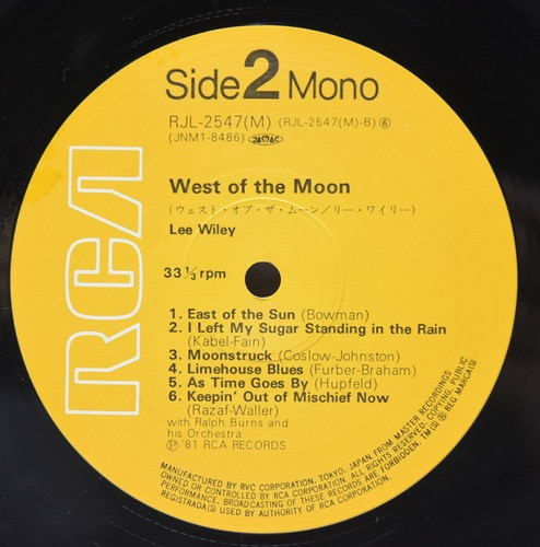 Lee Wiley [리 윌리] - West of the Moon - 중고 수입 오리지널 아날로그 LP